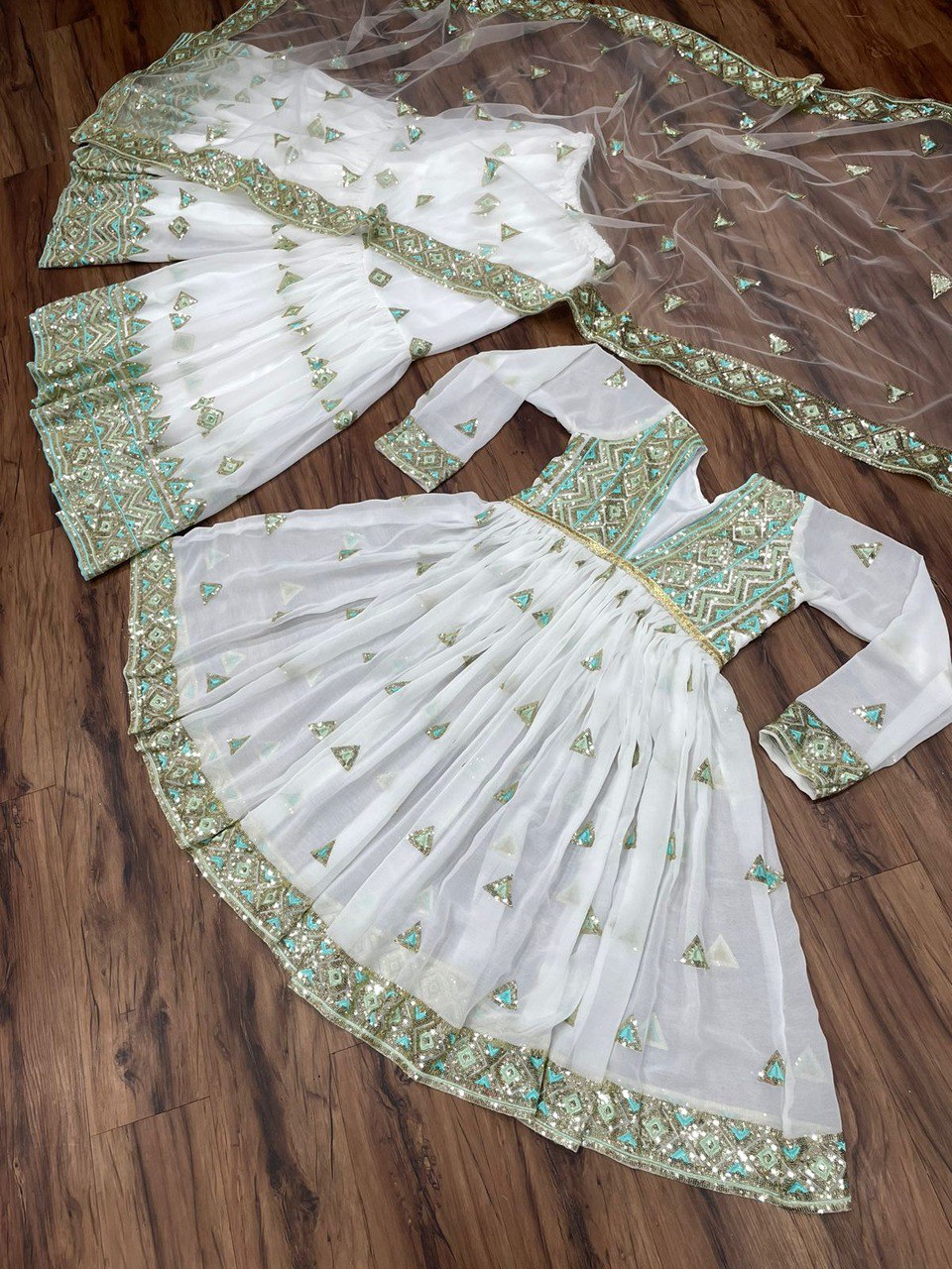 White Color Designer Sharara Suit Buy Now - Joshindia