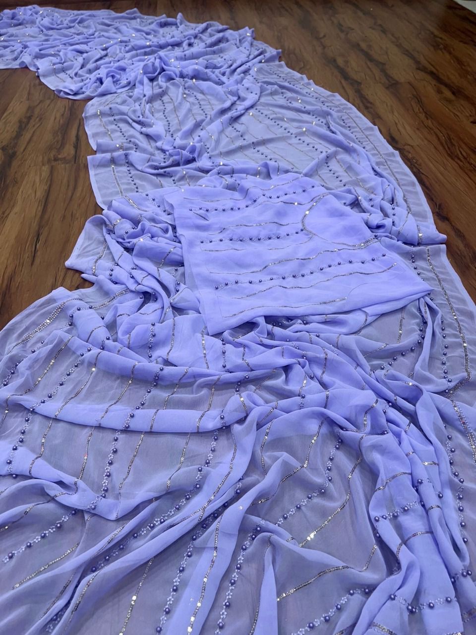 orchid color Designer Saree - Joshindia