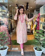 Heavy embroideryWork kurti with pant-In very fine quality reyon - Joshindia