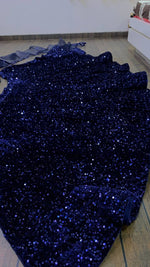 Blue color designer sequence work lehenga choli - Joshindia