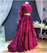 Pink color designer sequence work lehenga choli - Joshindia