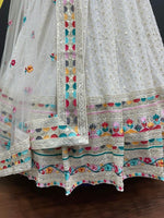 Pure Traditional look designer gown at affordable rate in White color - Joshindia