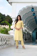 Elegant Muslin Embroidered Kurti With Pant & Dupatta - Joshindia