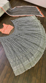 Beautiful and trending grey designer lehenga choli buy now - Joshindia