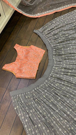 Beautiful and trending grey designer lehenga choli buy now - Joshindia