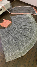 Beautiful and trending grey designer lehenga choli buy now - Joshindia