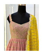 Buy Peach Color Latest Designer Gown Online - Joshindia