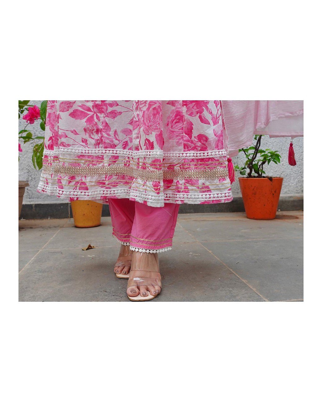 Beautiful RayonFabric ankle Lenth Kurti Pant With Dupatta - Joshindia