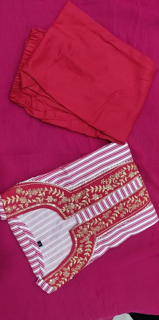 Trendi Red colour Designr Kurta Set Buy Online