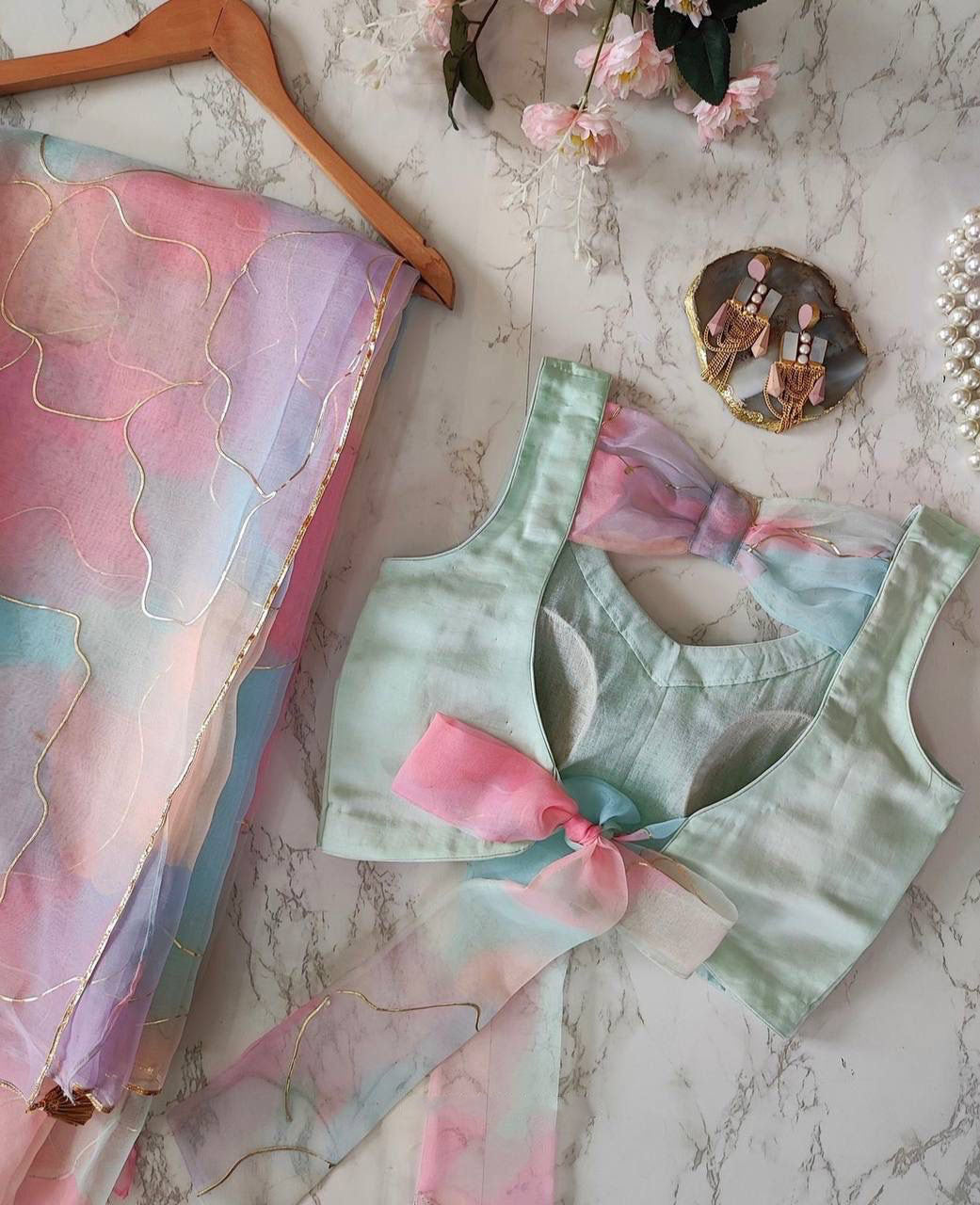 Beautiful Designer Organza Saree Buy Online In India - Joshindia