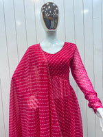 Pink Georgette Designer Kurta Set - Joshindia