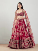 Beautiful red color georgette designer lehenga choli buy now - Joshindia