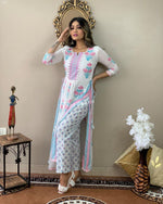 Beautiful Printed Cotton Fabric Kurti With Heavy Manual - Joshindia