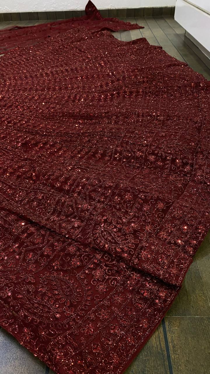 Classic Indian Maroon Lehenga Choli set For Festive Season At Best Price - Joshindia