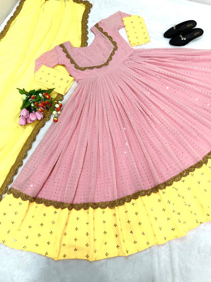 Beautiful Pink color gown for girls
