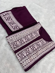 Trendy New lucknowi style kurta set for stylish look - Joshindia