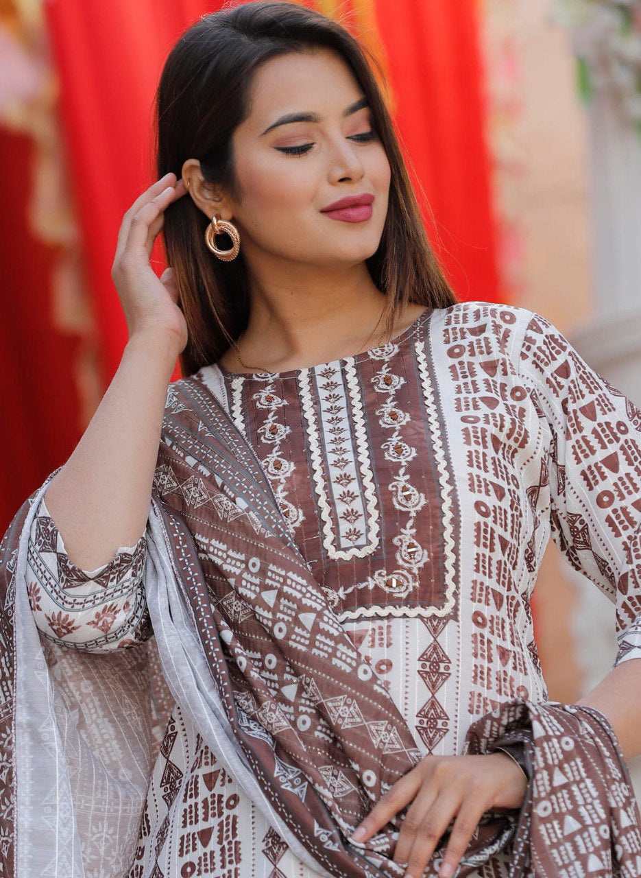 Amazing White Color Kurta Set At Josh India - Joshindia