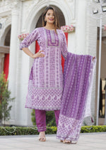 Amazing Purple Color Kurta Set At Josh India - Joshindia
