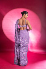 Purple color gorgeous designer saree at affordable rate buy now - Joshindia