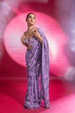 Purple color gorgeous designer saree at affordable rate buy now - Joshindia