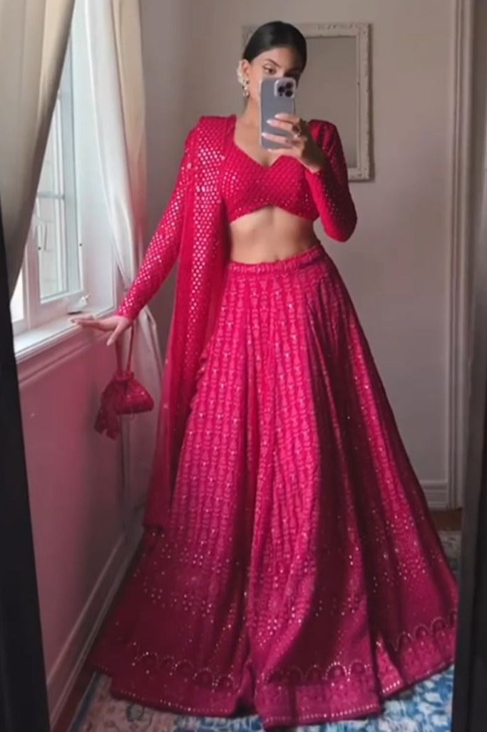 designer lehenga choli for wedding functions buy now - Joshindia