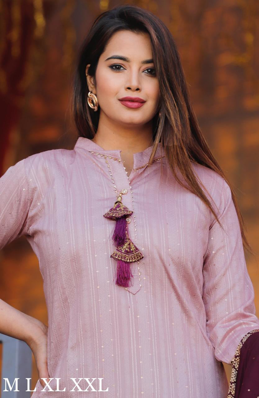 New Pink Color Kurta Set Buy Now - Joshindia