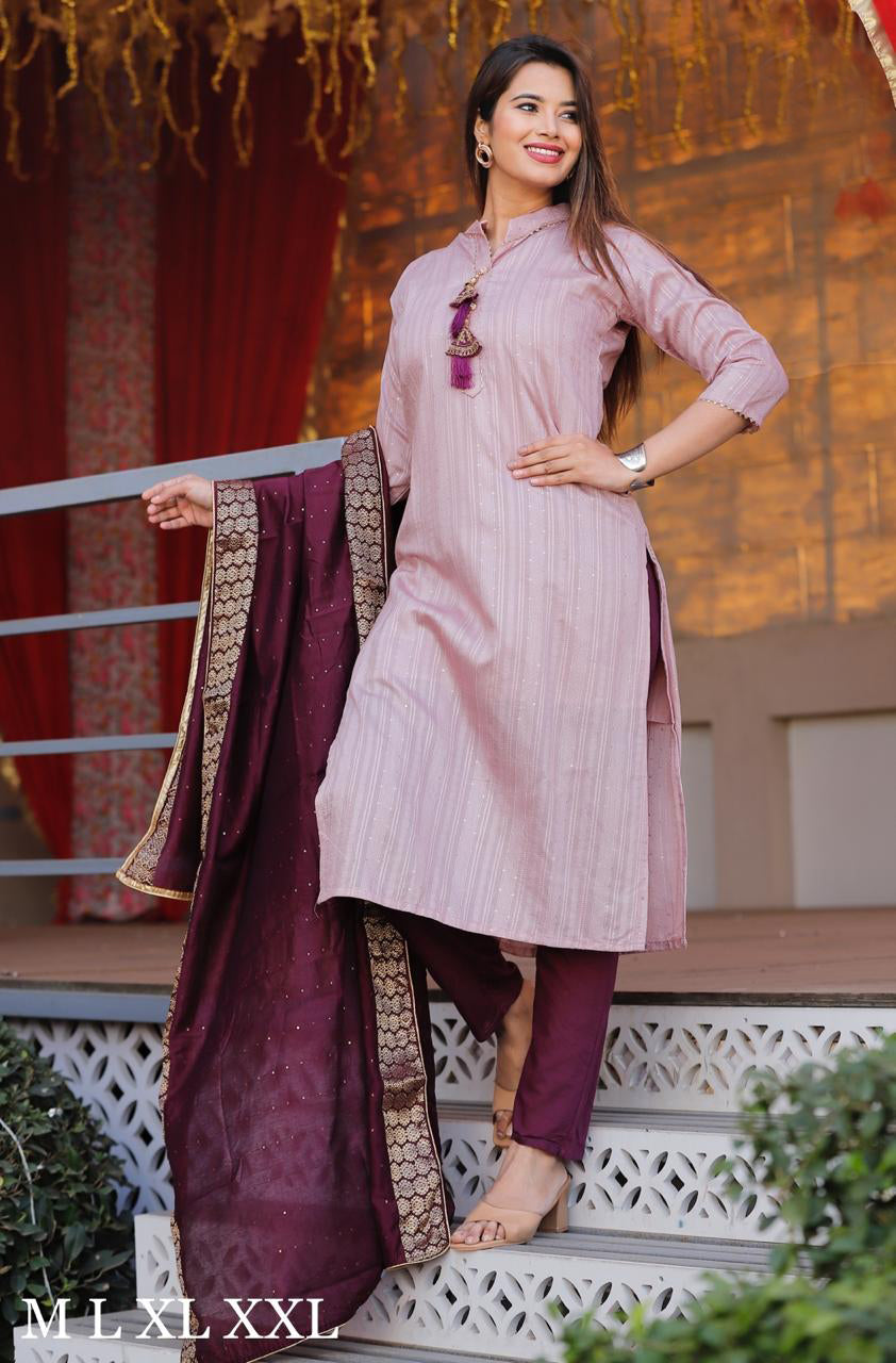 New Pink Color Kurta Set Buy Now - Joshindia