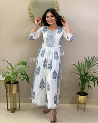Trendy White Color Printed Kurta Set For Stylish Look At Best Price - Joshindia