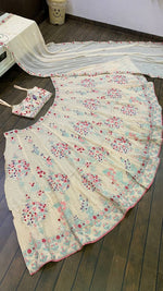 lucknowi Cream lehenga choli For Women Buy Online - Joshindia