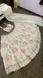 lucknowi Cream lehenga choli For Women Buy Online - Joshindia