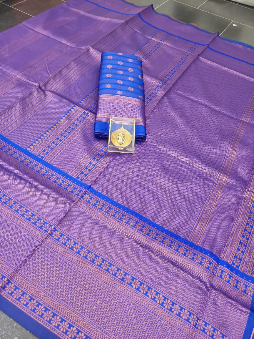 Trending Purple Color Silk Saree For Wedding - Joshindia