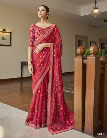 Red Saree At Affordable Price Buy Online
