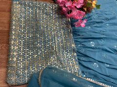 Beautiful Blue Color Lehenga choli For Wedding - Joshindia