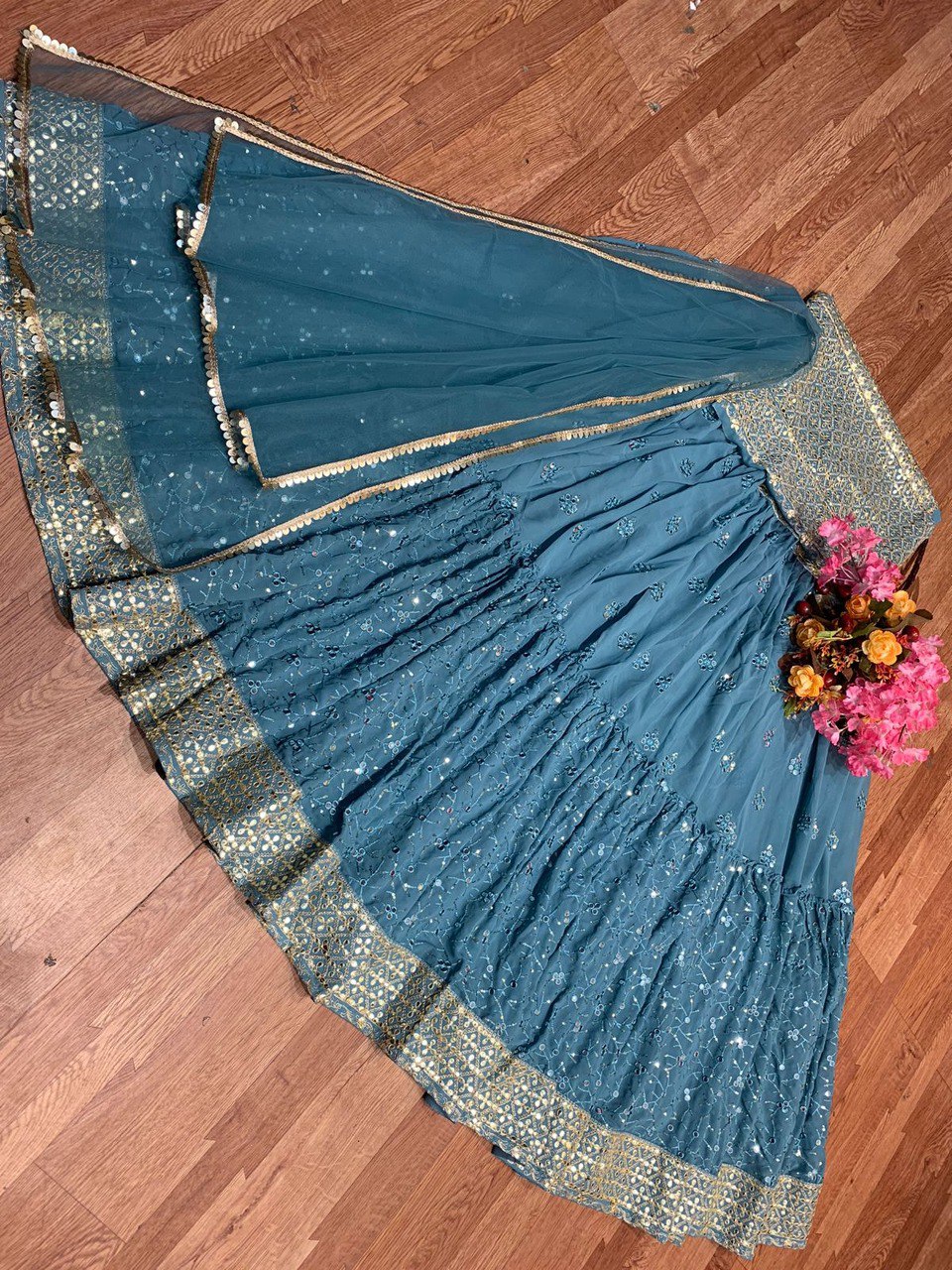Beautiful Blue Color Lehenga choli For Wedding - Joshindia