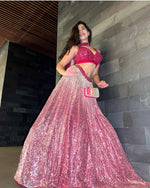 Trending Pink Color Shimmer Look Lehenga Choli - Joshindia