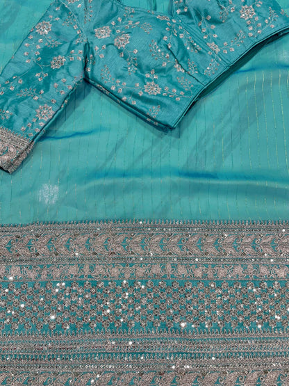 Sky Blue Color Saree Collection Buy Now