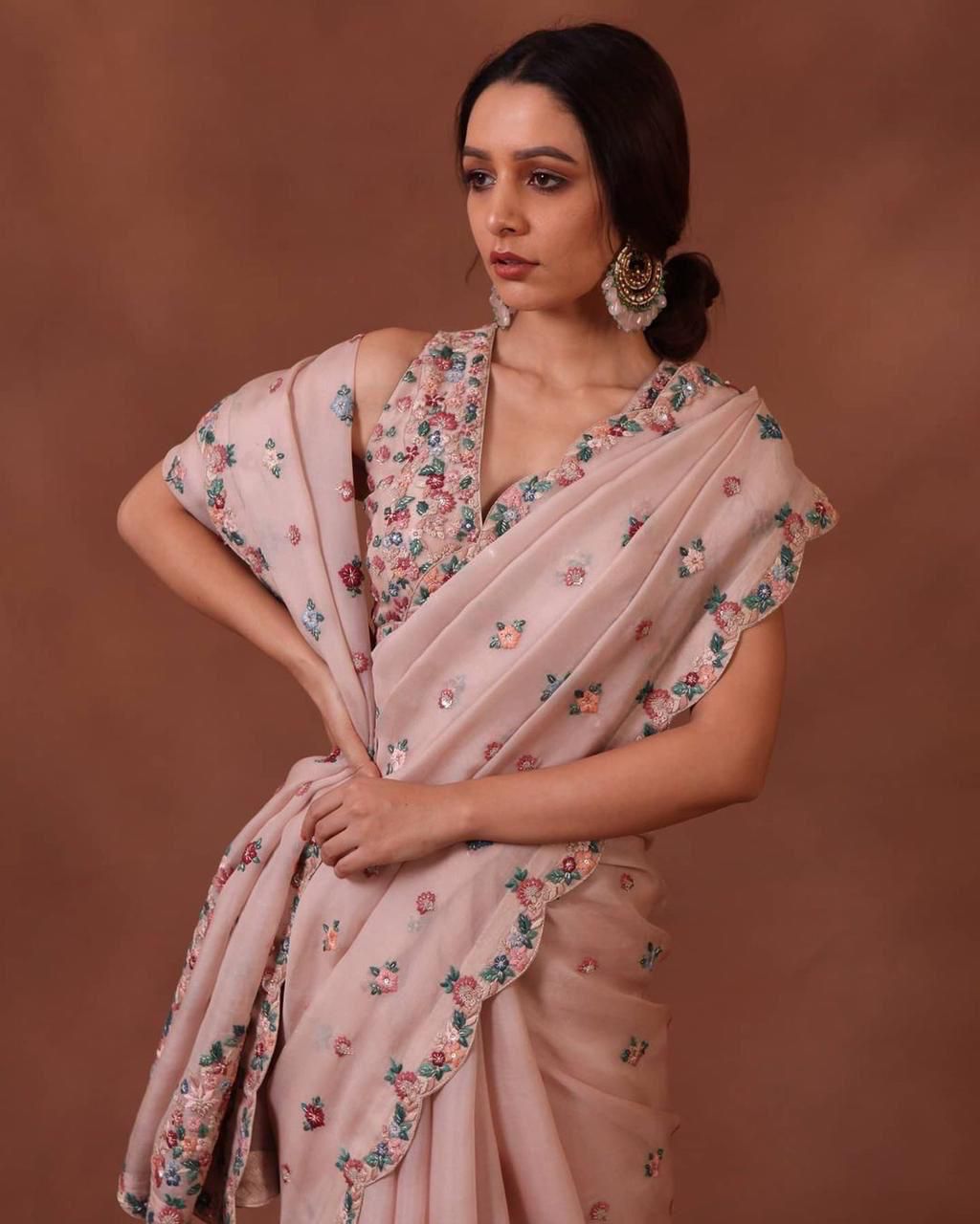 Peach Color Amazing Saree Collection In Online