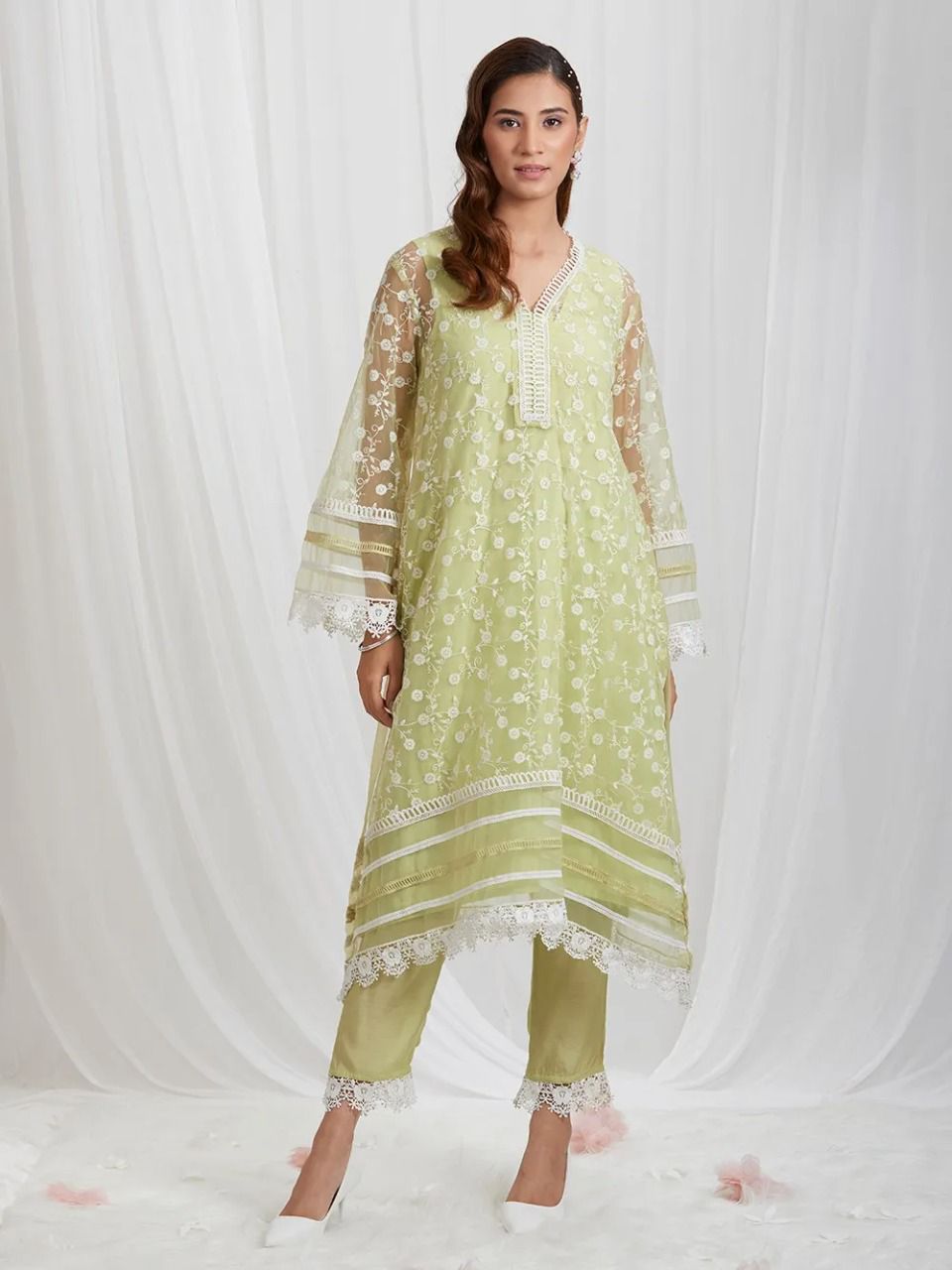 Amazing Pista Color Kurta Set Buy Online - Joshindia