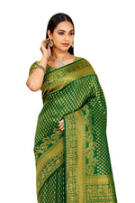 Green Color Weaving Saree For Trendy look - Joshindia