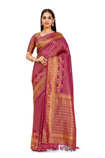 Pink Color Weaving Saree For Trendy look - Joshindia