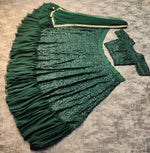 Gorgeous Green Color Sequins Ruffle Lehenga Choli - Joshindia