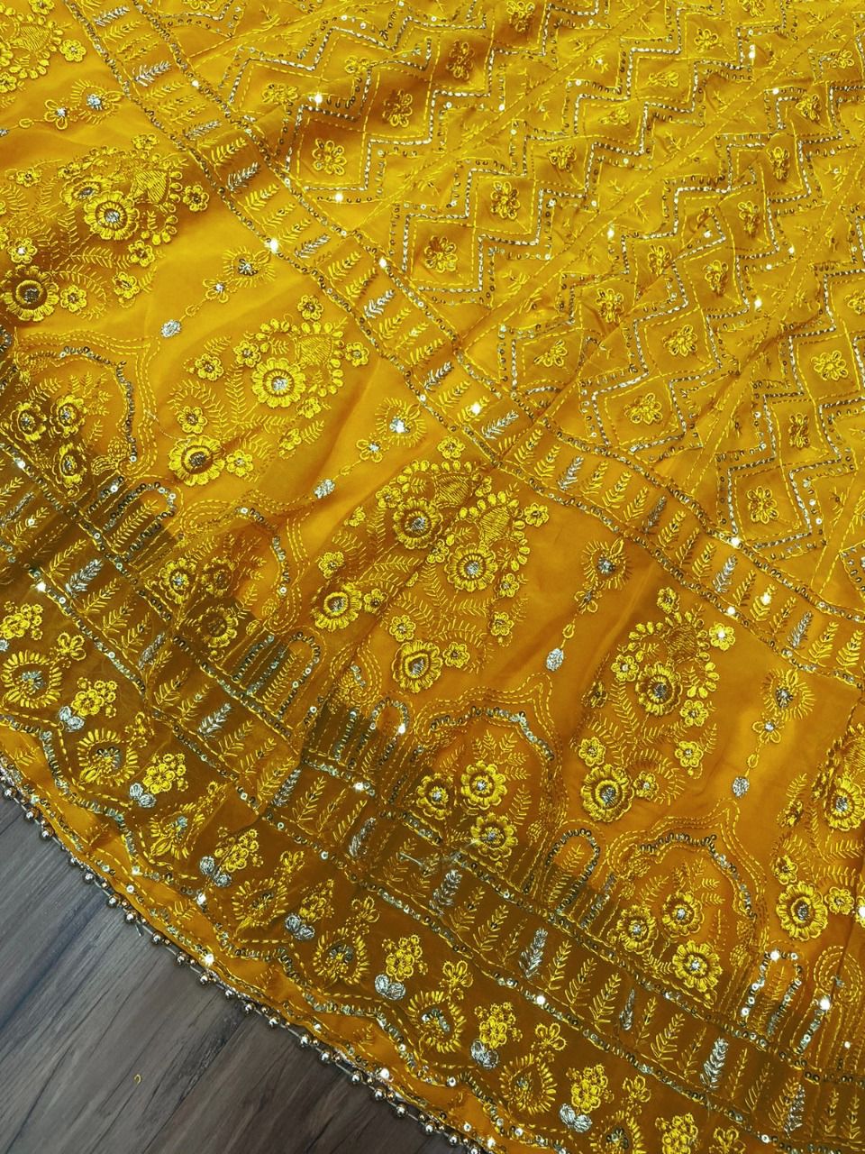 navratri special lehenga choli In Yellow Color - Joshindia