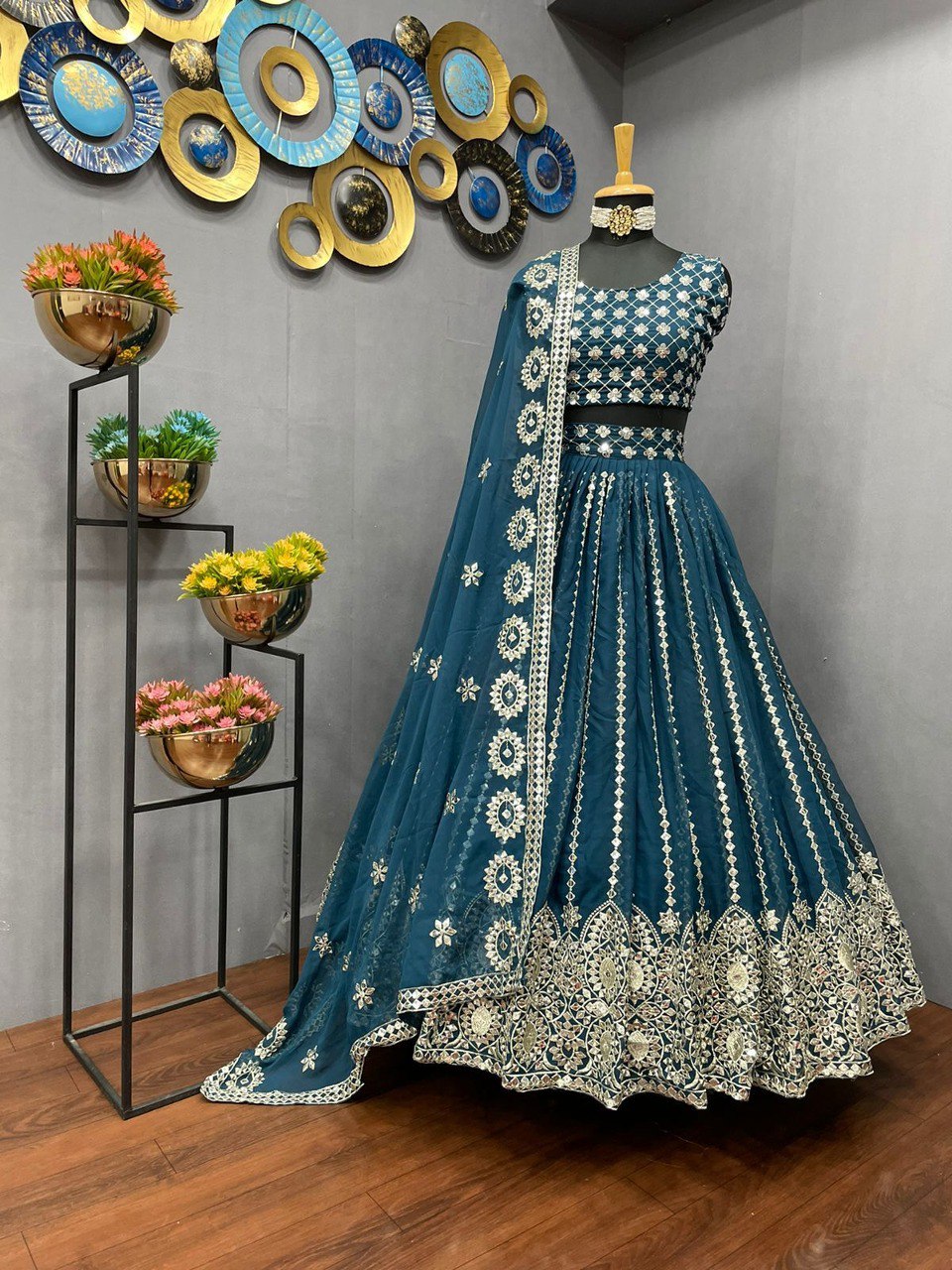 Trending Blue Color Gorgeous Look Lehenga Choli - Joshindia