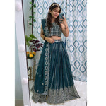 Trending Blue Color Gorgeous Look Lehenga Choli - Joshindia