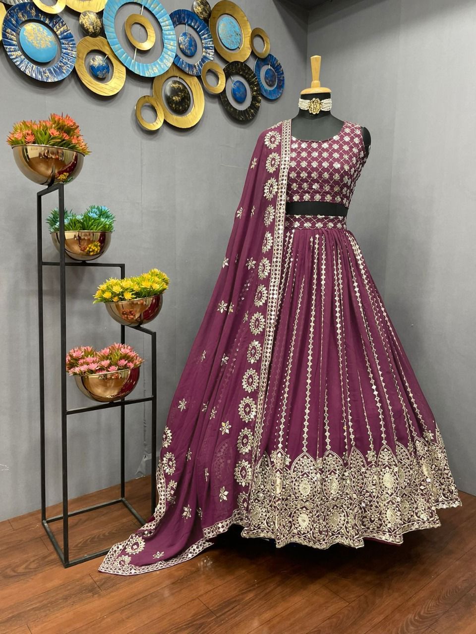 Trending Wine Color Gorgeous Look Lehenga Choli - Joshindia