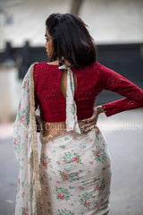 Beautiful printed designer saree buy online - Joshindia