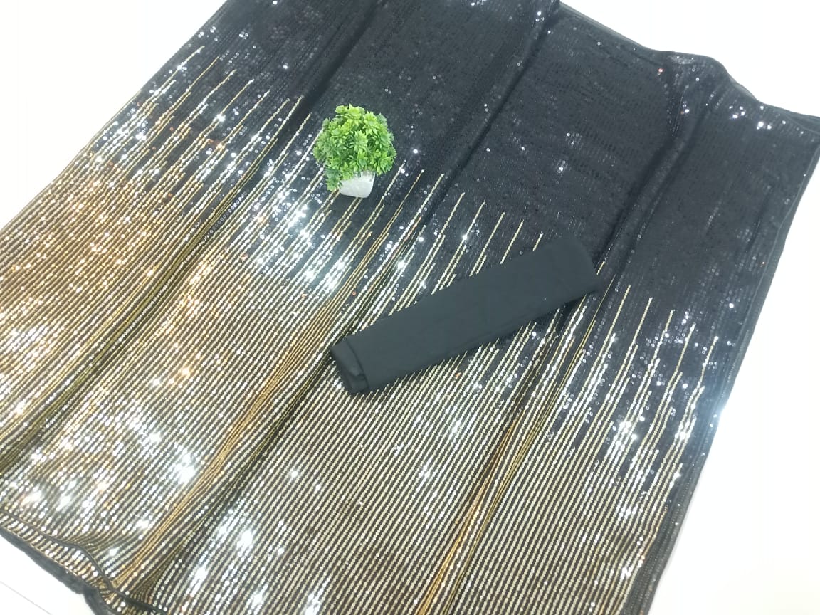 Gorgeous Sequin Designer Saree At affordable Price - Joshindia