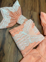 Peach Color Faux Georgette Embroided Sharara Suit - Joshindia