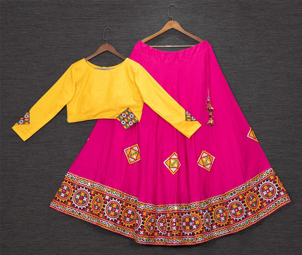 Buy Navratri Chaniya Choli Garba Dress Online Pink Color - Joshindia