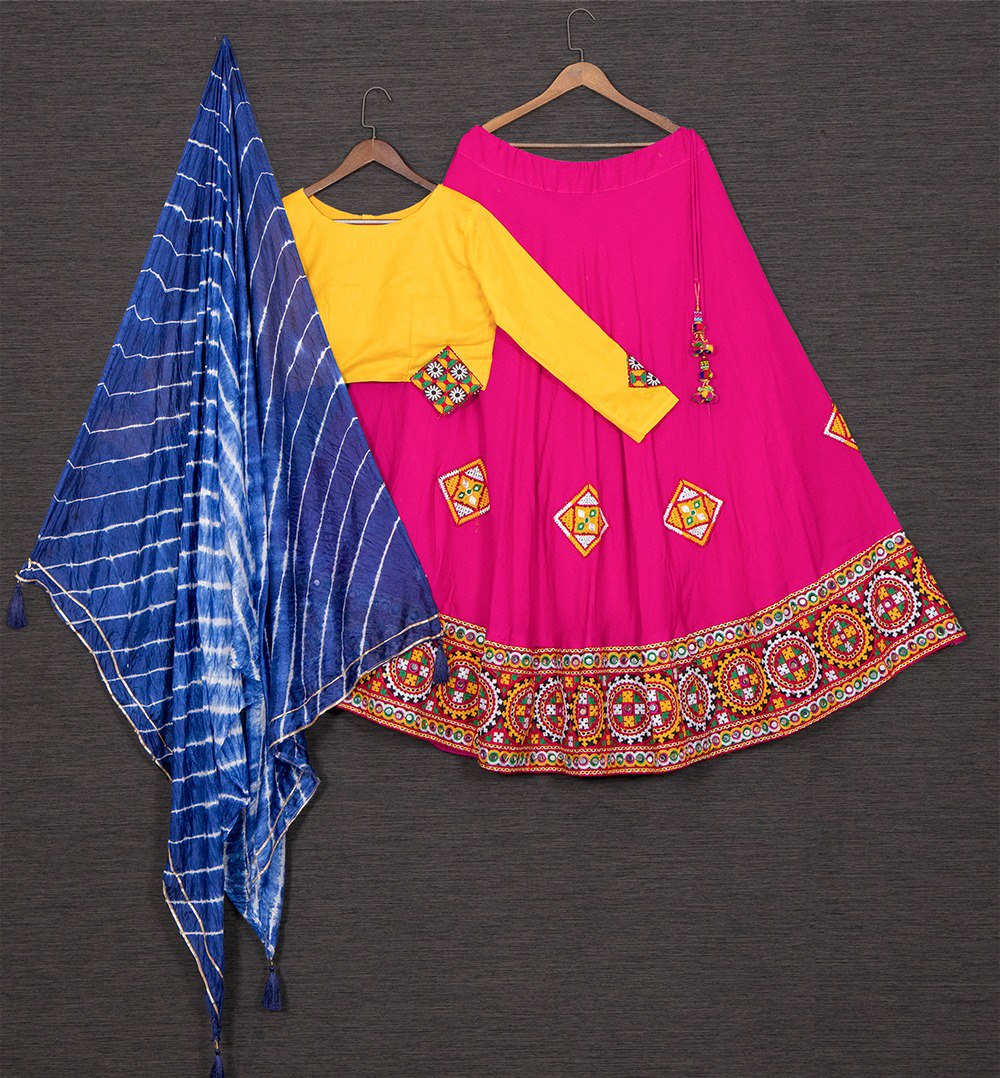 Buy Navratri Chaniya Choli Garba Dress Online Pink Color - Joshindia